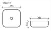 Раковина Ceramica Nova ELEMENT CN6012 Белый 38,5х38,5х13,5