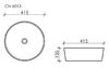 Раковина Ceramica Nova ELEMENT CN6013 Белый 41,5х41,5х13,5