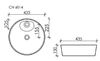 Раковина Ceramica Nova ELEMENT CN6014 Белый 43,5х43,5х13,5