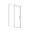 Душевая дверь Vincea Дайс (Dice) VDS-4D150CLB 150x200 см, профиль черный матовый. Размер регулировки 1480-1500 мм