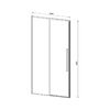 Душевая дверь Vincea Слим-Н (Slim-N) VDS-4SN120CL 120x195 см, профиль хром. Размер регулировки 1190-1200 мм