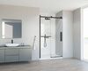 Душевая дверь Vincea Комо Софт (Como Soft) VDS-1CS110CLB 110x195 см, профиль черный матовый. Размер регулировки 1085-1105 мм