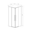 Душевой уголок Vincea Slim-N VSS-4SN9010CLB, 1000*900, черный, стекло прозрачное