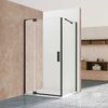 Душевой уголок Vincea Extra VSR-1E101110CLB, 1000/1100*1000, черный, стекло прозрачное