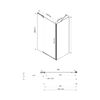 Душевой уголок Vincea Extra VSR-1E111210CLB, 1100/1200*1000, черный, стекло прозрачное