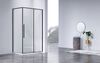 Душевой уголок Vincea Slim-N VSR-4SN8011CLB, 1100*800, черный, стекло прозрачное