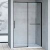 Душевая дверь Vincea Слим Софт (Slim Soft) VDS-1SS150CLB 150x200 см, профиль черный матовый. Размер регулировки 1480-1500 мм