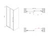 Душевая дверь ABBER Schwarzer Diamant AG30130H профиль хром 130х195
