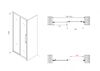 Душевая дверь ABBER Schwarzer Diamant AG30140MH профиль хром 140х195
