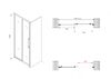 Душевая дверь ABBER Schwarzer Diamant AG30160BH профиль черный 160х195