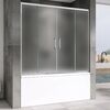 Шторка на ванну ABBER Schwarzer Diamant AG57150M раздвижная 150х140 см