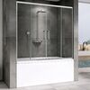 Шторка на ванну ABBER Schwarzer Diamant AG57170 раздвижная 170х140 см