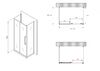 Душевой уголок ABBER Schwarzer Diamant AG30120MH-S70M-S70M дверь раздвижная 120х70