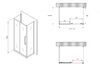 Душевой уголок ABBER Schwarzer Diamant AG30130BH-S75B-S75B дверь раздвижная 130х75