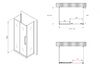 Душевой уголок ABBER Schwarzer Diamant AG30130H-S70-S70 дверь раздвижная 130х70