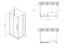 Душевой уголок ABBER Schwarzer Diamant AG30160MH-S75M-S75M дверь раздвижная 160х75