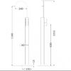 Смеситель ABBER Wasserfall AF8640B напольный для раковины, черный матовый