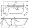 Акриловая ванна BELBAGNO BB21 177х80 см