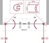 Душевая дверь BelBagno UNO-B-2-90-CH-Cr, стекло матовое, регулировка 88,5-91,5 см