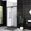 Душевая дверь BelBagno UNO-195-BF-1-120-P-NERO, стекло матовое, регулировка 118,8-121,2 см