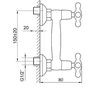 Смеситель для душа Magliezza Classico 50112-4-do золото в комплекте с лейкой TL-4-cr