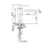 Смеситель Caprigo Diamante 50-020-ORO для раковины с донным клапаном золото