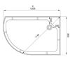 Душевая кабина Deto EM1512R LED с подсветкой 120х80х220см