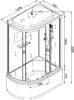 Душевая кабина Deto D272S R с электрикой  120х80х220см