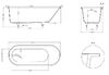 Ванна Salini ORNELLA OVAL 170х70 материал S-Sense 102313G покрытие Глянцевое