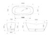 Ванна отдельностоящая Salini NOEMI 185x81 покраска по RAL полностью материал S-Stone 101811SMRF покрытие Матовое
