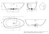 Ванна отдельностоящая Salini PAOLA IN 172x82 покраска по RAL полностью материал S-Stone 101612SMRF покрытие Матовое
