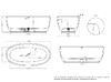 Ванна отдельностоящая Salini LUCE 170x85 покраска по RAL полностью материал S-Stone 100121MRF покрытие Матовое