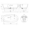 Ванна отдельностоящая Salini ALDA 178x92 покраска по RAL полностью материал S-Sense 101911GRF покрытие Глянцевое