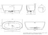 Ванна отдельностоящая Salini ALDA 170x80 покраска по RAL полностью материал S-Sense 101912GRF покрытие Глянцевое
