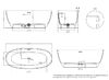 Ванна отдельностоящая Salini ALDA 160х80 покраска по RAL полностью материал S-Stone 101923MRF покрытие Матовое