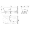 Ванна пристенная угловая Salini SOFIA CORNER R 170x85покраска по RAL полностью материал S-Stone 102524MRF покрытие Матовое