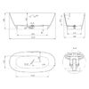 Ванна отдельностоящая Salini SOFIA 165x75 покраска по RAL полностью материал S-Stone 102521MRF покрытие Матовое
