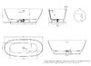 Ванна отдельностоящая Salini SOFIA 170х80 покраска по RAL полностью материал S-Stone 102526MRF покрытие Матовое