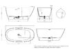 Ванна отдельностоящая Salini SOFIA 150x75 покраска по RAL полностью материал S-Sense  102518GRF покрытие Глянцевое