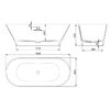 Ванна отдельностоящая Salini MONA 180х80RAL полностью материал S-Stone 102921MRF покрытие Матовое