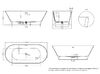 Ванна отдельностоящая Salini MONA 170х72 RAL полностью материал S-Sense 102912GRF покрытие Глянцевое