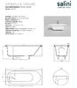 Ванна Salini ORNELLA 180x80 покраска по RAL полностью материал S-Sense 102312GRF покрытие Глянцевое