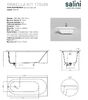 Ванна Salini ORNELLA 170х80 KIT покраска по RAL полностью материал S-Sense 102414MRF покрытие Матовое