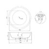 Ванна отдельностоящая Salini ISOLA 200x200 покраска по RAL полностью материал S-Sense 101111MRF покрытие Матовое