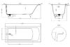 Ванна Salini CASCATA KIT 170x75 материал S-Sense 104313M покрытие Матовое