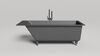 Ванна Salini CASCATA 170x75 покраска по RAL полностью материал S-Sense 104113GRF покрытие Глянцевое