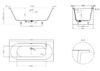 Ванна Salini ORNELLA AXIS KIT 180x80 покраска по RAL полностью материал S-Sense 103511MRF покрытие Матовое