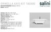 Ванна Salini ORNELLA AXIS KIT 180x80 покраска по RAL полностью материал S-Sense 103511MRF покрытие Матовое