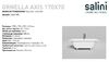 Ванна Salini ORNELLA AXIS 170x70 покраска по RAL полностью материал S-Sense 104613MRF покрытие Матовое