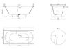 Ванна Salini ORNELLA AXIS 170x75 материал S-Sense 103413G покрытие Глянцевое